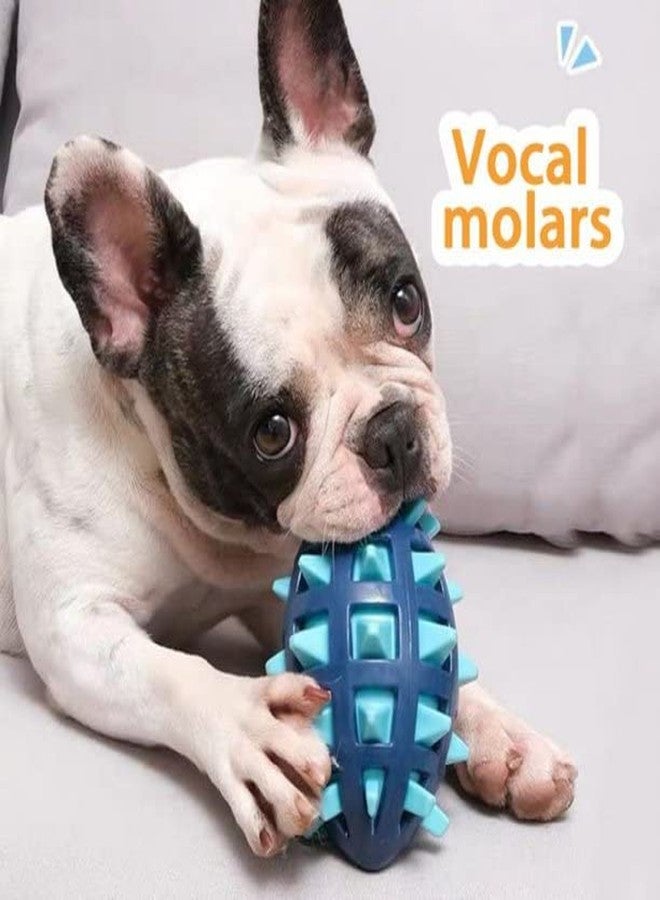 THE DDS STORE Dual Textured Jack Squeaky Dog Chew Toy Enrichment, Foraging Dog Treat Toy with Squeaker, Fill with Treats- (Color May Vary) (Rugby Ball) - Image 2